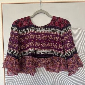 Anna Sui Multicolor Patterned Blouse